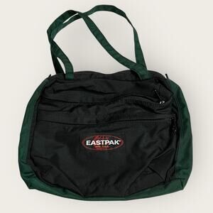 Eastpak Vintage 2000s Mini Tote Bag Green Black 15x11 Made In USA